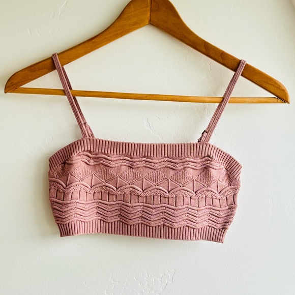 NWOT Free People Falling For You pink mauve Bralette bra sz S - Picture 2 of 6